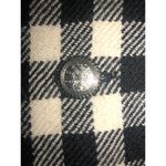 Carroll Reed Size 6 Blazer Black Jacket White Check Suede Collar Wool USA FLAWED Photo 9
