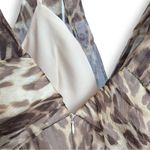 Wheels & Dollbaby 100% Silk Leopard Animal Print Flowy Mini Dress Tan Size M Photo 9