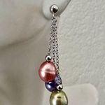Honora dyed dangling pearl sterling silver earrings Photo 0