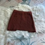 AYA MUSE Rever Knit Mini Skirt In Brick Red Size M Photo 8