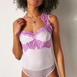 NWOT X Intimately By Free People Neon Nights Bodysuit Lilac Photo 0