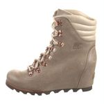 Sorel Conquest Holiday Wedge Boots Nubuck Leather Limited Edition Women’s 8.5 Photo 0