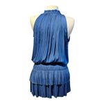 Current Air Blue Ruffled Halter Mini Dress Photo 5