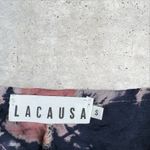 Lacausa ‎ Sofia Slip Tank Tie Die V Neck Crop Sz S Photo 3