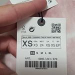 ZARA  pink tie dye oversized raw hem button down size xs Photo 7