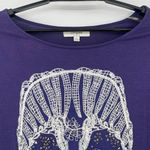 Umgee   Studded Skull Tee Top Sz S Boho Rocker Street Goth Festival Embroidered Photo 4