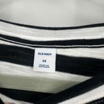 Old Navy NWT Womens XS Black White Loose Vintage Striped Slub-Knit T-Shirt Dress Photo 3
