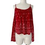 H&M Coachella x H+M off shoulder top, Small boho red bandanna print collaboration Photo 4