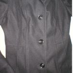 Croft & Barrow New NWT $180 Womens Long Wool Coat S Black Hood Small Peacoat Photo 2