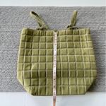 Bath & Body Works Bath & Body Work Sage Green Quilted Faux Suede Tote Bag Purse Photo 2