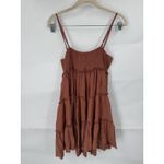 Aeropostale  Tiered Mini Babydoll Dress Women M Brown Western Cowgirl Cottagecore Photo 7