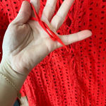 Antonio Melani Crochet coverup dress  lace vneck long sleeve embroidered eyelet Photo 5