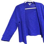 Eileen Fisher ✨  Short Open Cardigan Sweater - Linen Cotton Blue/Purple - L ✨🌿 Photo 5