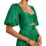 AQUA NWT  Bloomingdale’s Pleated Cutout A Line Dress in Green Photo 1