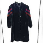 Vintage faux fur color block long line coat 80s 70s heavy lined glam size l Size L Photo 1