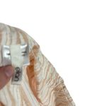 Elan  Women's Size Small 100% Linen Striped White Pink Flowy‎ Pants Photo 7