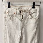 Slvrlake Ecru Cream White Tan Stitch Wide Leg Crop Ankle Fray Jeans 26 Photo 3