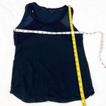 J.Crew Scoop Neck Linen Tank Top Embroidered Pullover Solid Navy Blue Small Photo 3