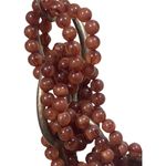 Lydell NYC Heavy Chunky Multilayered Carnelian Beaded Designer Necklace Orange Photo 7