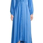 Free People  Midi Dress Satin V-Neck Open Cross Back Size 2 New w/Tag Photo 0