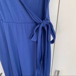 EXPRESS  Royal Blue Deep V Neck Wrap Tie Dress XS Photo 1