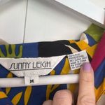 Sunny Leigh  100% silk vintage vibrant floral collared blouse medium Photo 2