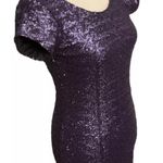 Backstage  Purple Sequined Lined Scoop Back BodyCon Mini Dress Made in Australia Photo 3