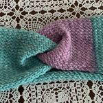 Twisted Knit Head Band Purple Green One Size Fits Most Warm Winter Headwear Blue Photo 0