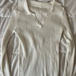 SheIn White knit polo long sleeve Photo 0