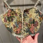 Cider Cute  NWT coquette tapestry corset lace up crop top vintage look Photo 7