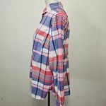 Old Navy  White Plaid Combo Classic Pocket Button Down Size Large Photo 2