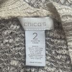 Chico’s Woven Neutral Cardigan Mature Bohemian Coastal Lagenlook Size L (12) Tan Size L Photo 7