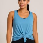 Alo Yoga  Blue Racerback Basic Tank Top Athletic Workout Womens 3XL Athleisure Photo 0