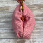 VTG Kisslock Clutch Purse Pink Large Soft Woven Fabric JR Florida Retro Coquette Photo 3