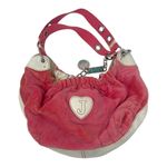 Juicy Couture Pink Suede Shoulder Bag with Charm – Vintage Y2K Logo Purse Photo 3