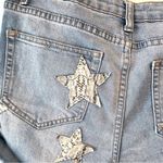 Vintage Havana NWT  Star Studded Snake Print Denim Jean Shorts 27-28 Distressed Photo 5
