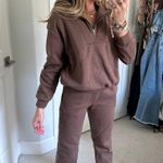 Amazon Brown Two Piece Sweat Set Photo 1