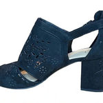 CL by Laundry  WOMEN'S JOANNE‎ SUEDE BLACK HEELED FLORAL CUTOUT SANDALS SIZE 8.5 Photo 0