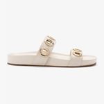 Larroudé Milan Slide In Ivory Leather 9.5 ivory leather Photo 1
