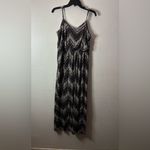 Lush Clothing 💥Lush Chevron Patterned Black and Tan Maxi Dress L Photo 4