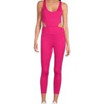 Free People  MOVEMENT‎ Back It Up Onesie Hot Pink NWOT Size S Open Back Athletic Photo 4