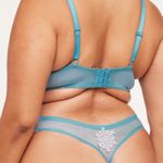 Adore Me Alyshia Unlined Plus Bra and Panties Blue Bra 36G Panties Medium NWT Photo 3