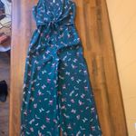 Matilda Jane  Evergreen Dream Jumpsuit Small Green Pockets ruffle straps pants Photo 2