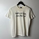 Vintage Stupidity Is Not a Crime T Shirt White Medium M Statement Graphic Tee Photo 10