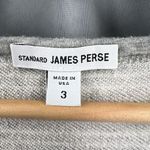 James Perse  Striped Sweatshirt Dress Gray White Short Sleeve Size 3 (L) Photo 4