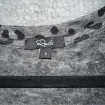 Rails  Top Women's Small Gray Sami Charcoal Leopard Linen Blend‎ Knit Blouse Photo 4