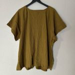Madewell ‎ Tops Womens Knit Lightspun Ruched-Front Crop Spiced Olive Plus 4X NEW Photo 5