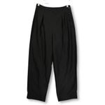 Madewell  Side-Button Tapered Crop Pants Black High Waisted Wide Leg Women's 4 Photo 1