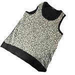 DKNY  Leopard Print Sleeveless Knit Top Black White Animal Print‎ Womens S Photo 6