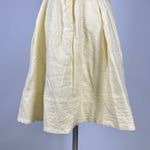 Farm Rio NWOT  Lea One Shoulder Off-White Linen Blend Mini Dress Size L 3D Petal Photo 9